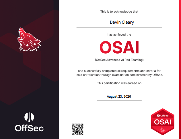 OffSec Advanced AI Red Teaming